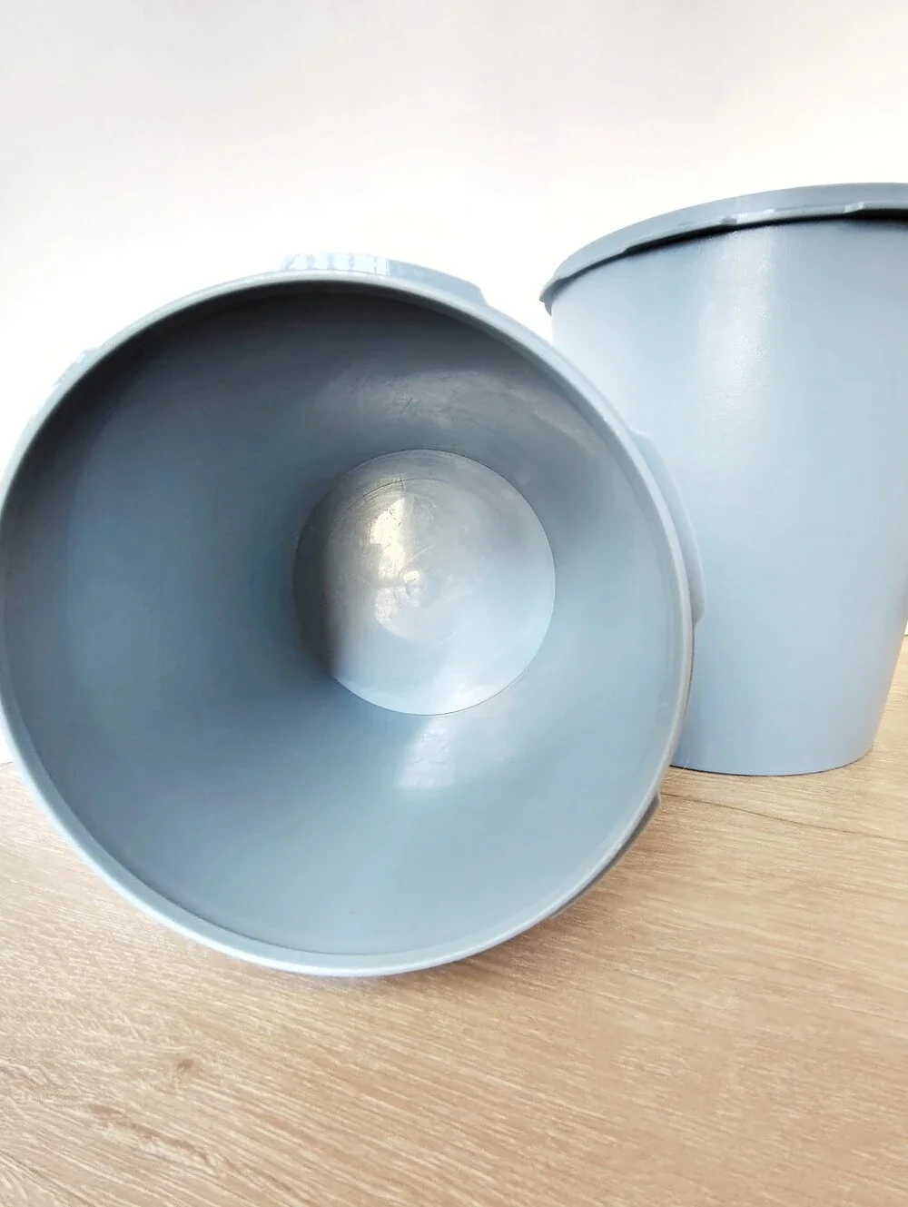 Vintage Tupperware Country Blue Canister Set of Four with Lids
